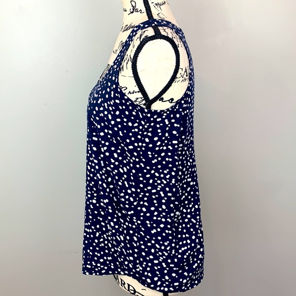J. Crew Mercantile Sleeveless Top Abstract Polka Dot NWOT - Picture 5 of 7